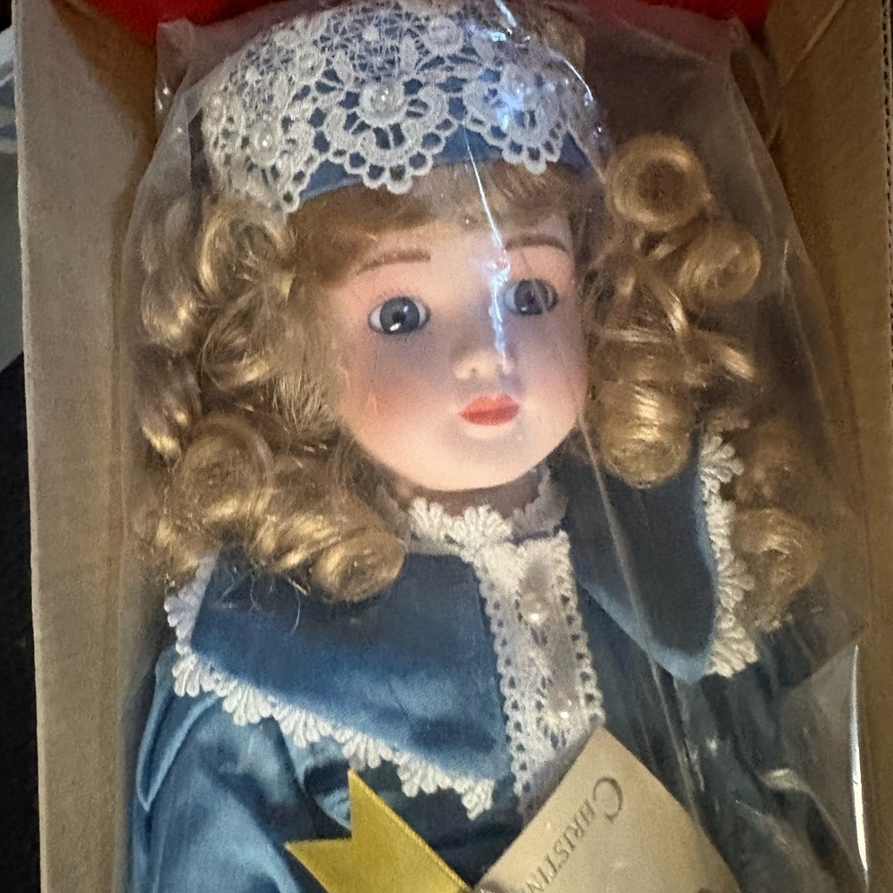 Artisan Collection CHSN Porcelain Doll in Blue Dress